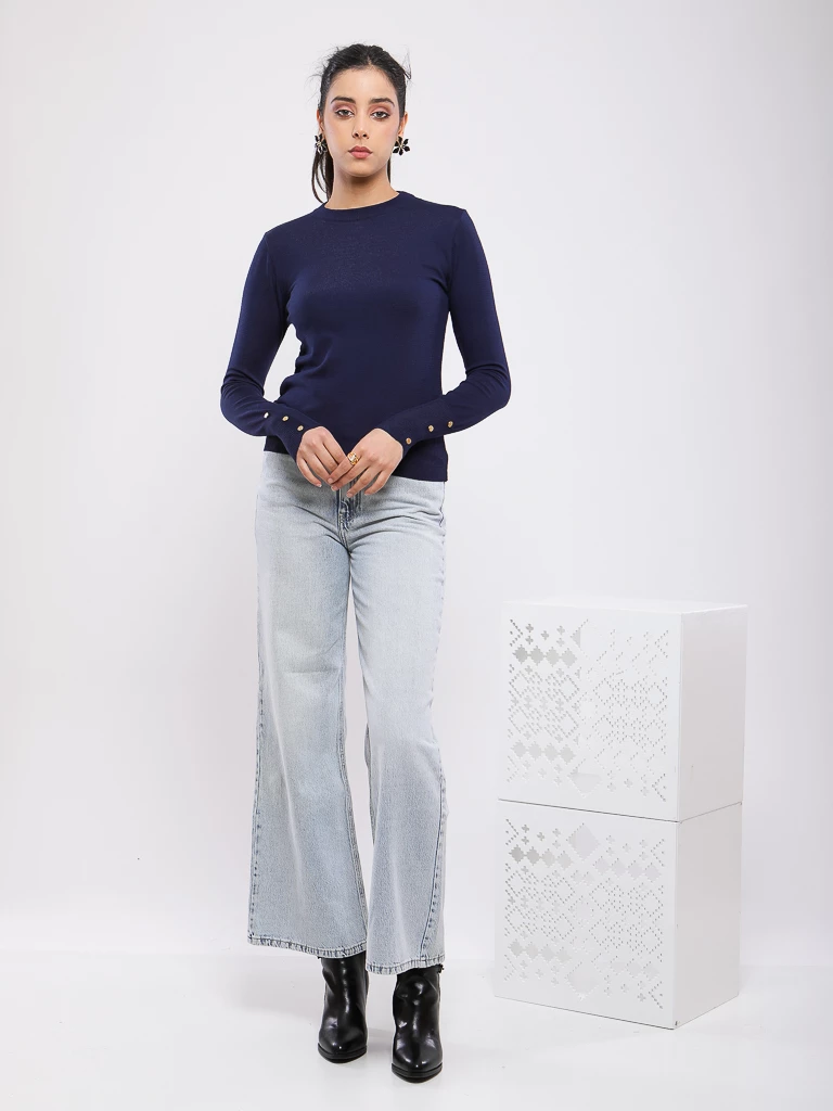 PULL RAS DU COU MANCHES LONGUES