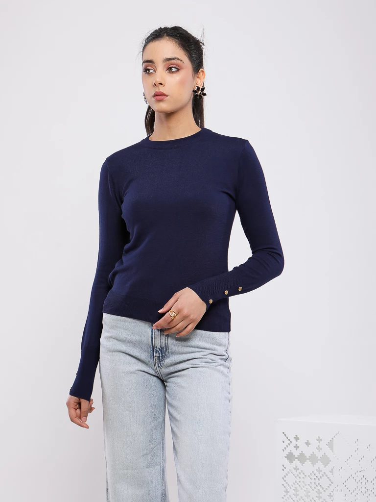 PULL RAS DU COU MANCHES LONGUES