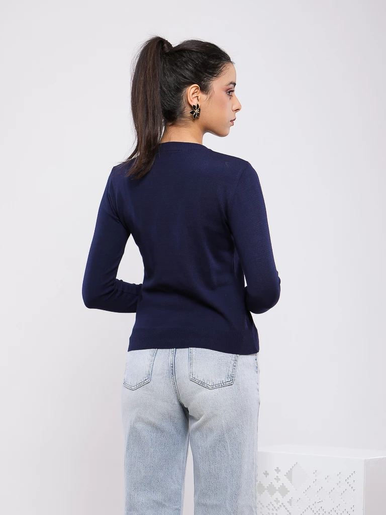 PULL RAS DU COU MANCHES LONGUES