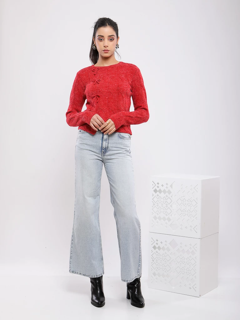 PULL EN MAILLE MANCHES LONGUES