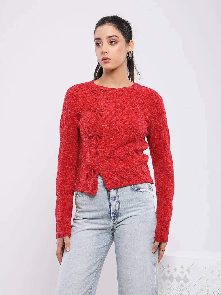 PULL EN MAILLE MANCHES LONGUES