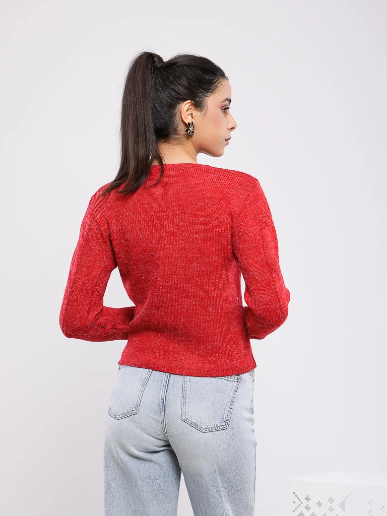 PULL EN MAILLE MANCHES LONGUES