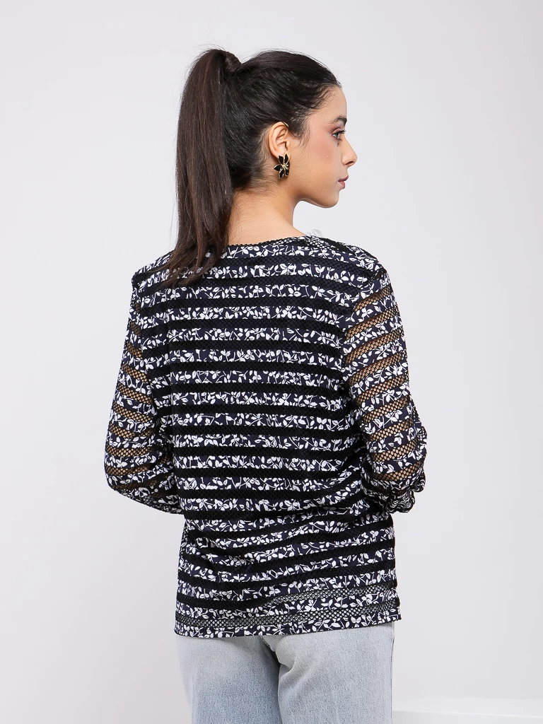 TUNIQUE IMPRIME A MANCHES BOUFFANTES