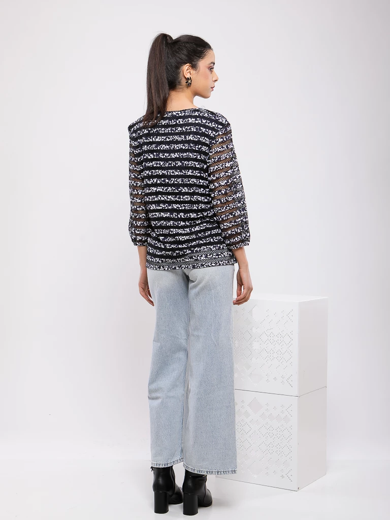 TUNIQUE IMPRIME A MANCHES BOUFFANTES