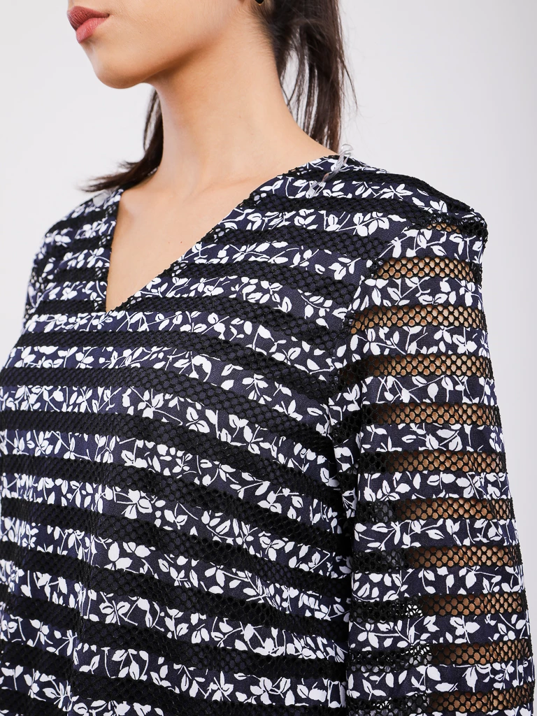 TUNIQUE IMPRIME A MANCHES BOUFFANTES