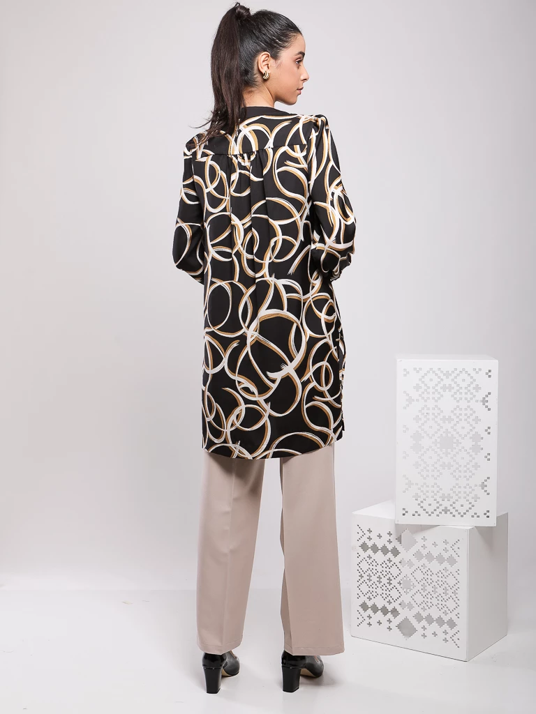 BLOUSE FLUIDE À IMPRIMÉ ABSTRAIT