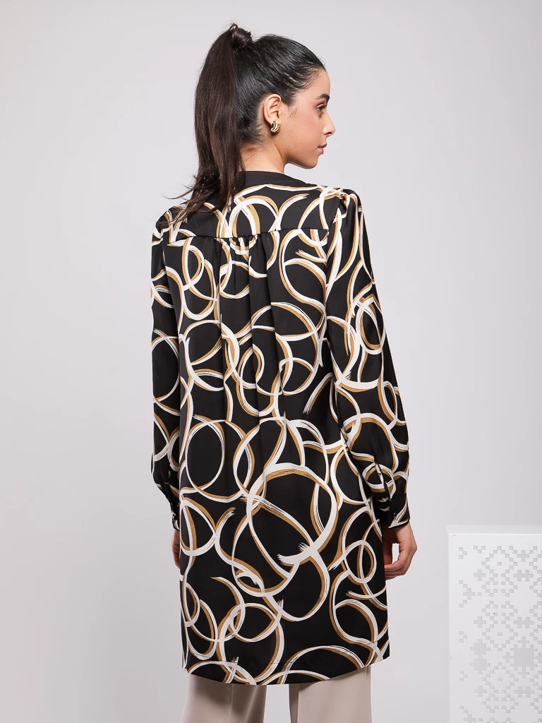 BLOUSE FLUIDE À IMPRIMÉ ABSTRAIT