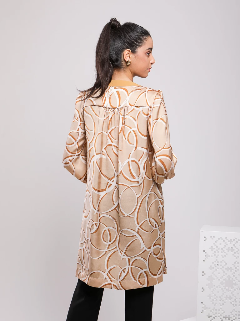 BLOUSE FLUIDE À IMPRIMÉ ABSTRAIT