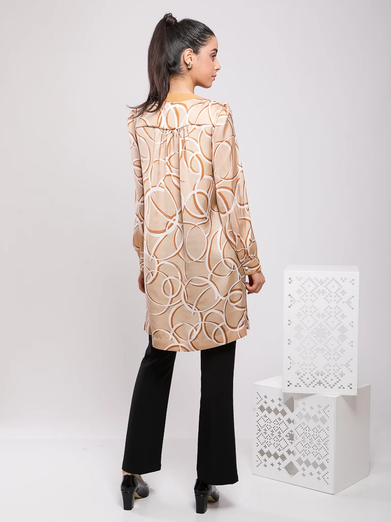 BLOUSE FLUIDE À IMPRIMÉ ABSTRAIT