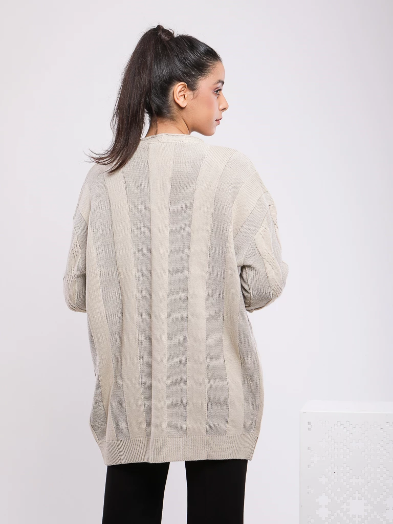 GILET TORSADÉ EN MAILLE LUREX