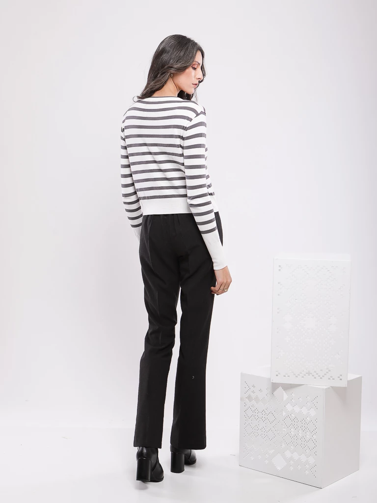 PANTALON EVASE TAILLE HAUTE