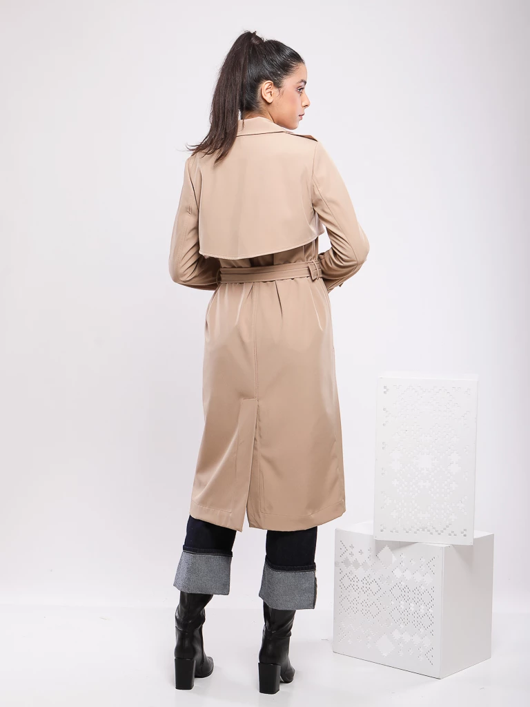 TRENCH-COAT LONG CEINTURÉ
