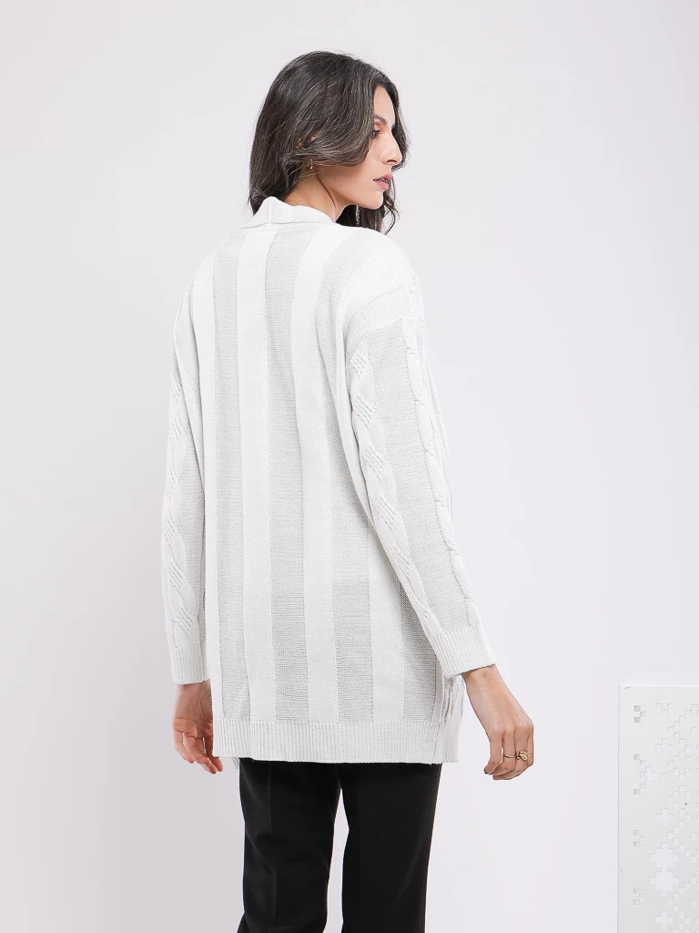 GILET TORSADÉ EN MAILLE LUREX