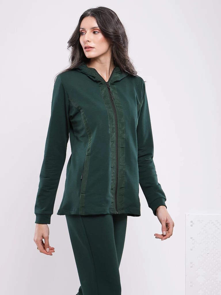 JOGGING HAUT CARDIGAN A CAPUCHE