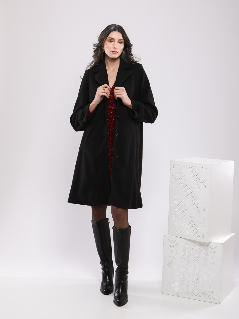 MANTEAU LONG À DOUBLE BOUTONNAGE