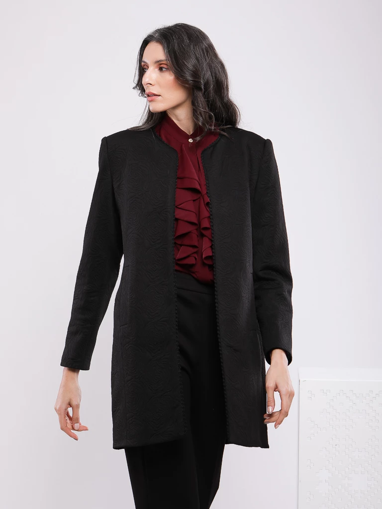 VESTE LONGUE DROITE ET FLUIDE