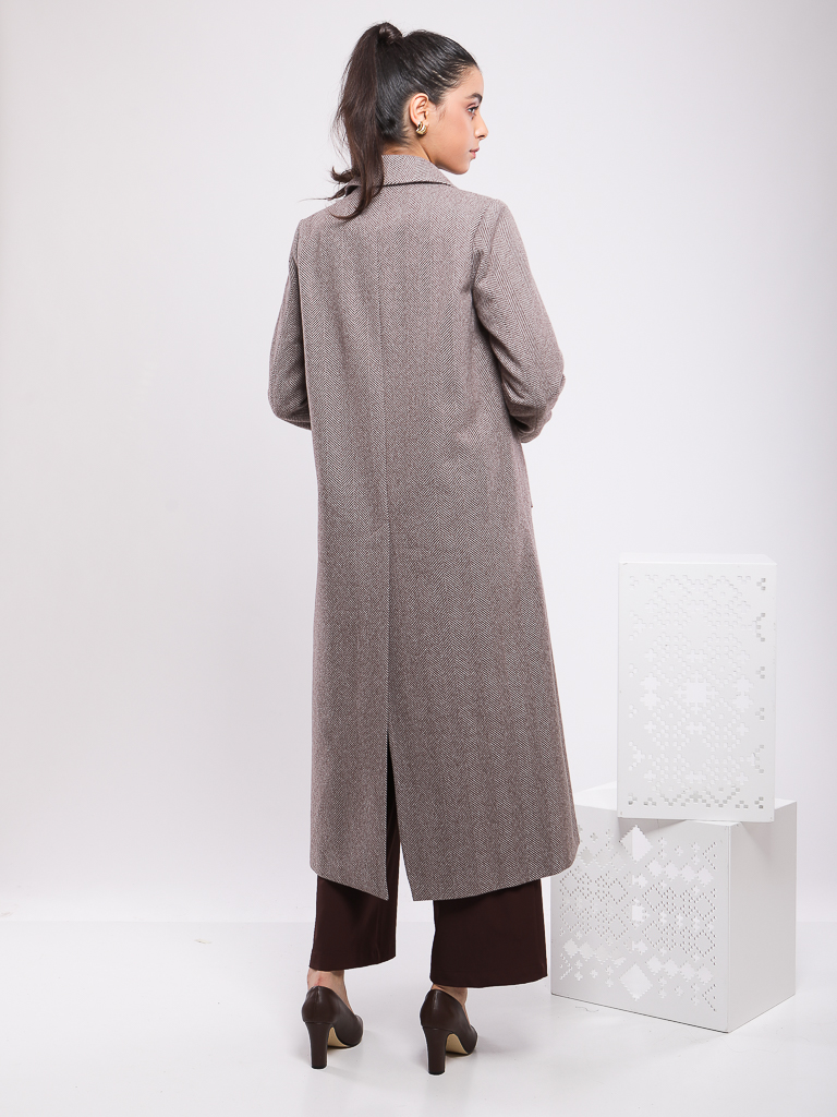 MANTEAU LONG À COUPE DROITE