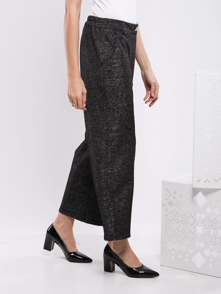 PANTALON DROIT TAILLE HAUTE PAILLETÉ