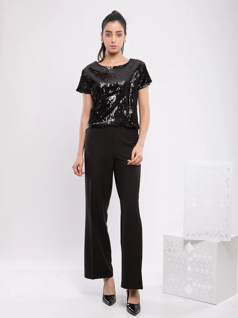 TUNIQUE DEMI-MANCHES A PAILLETTES