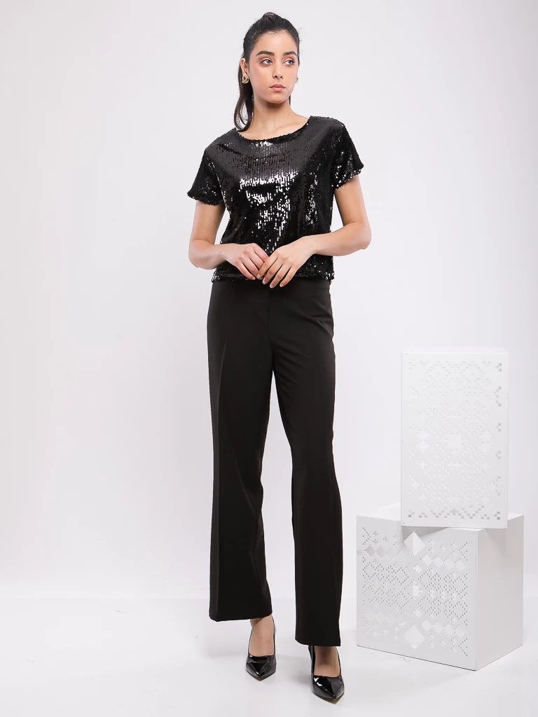 TUNIQUE DEMI-MANCHES A PAILLETTES