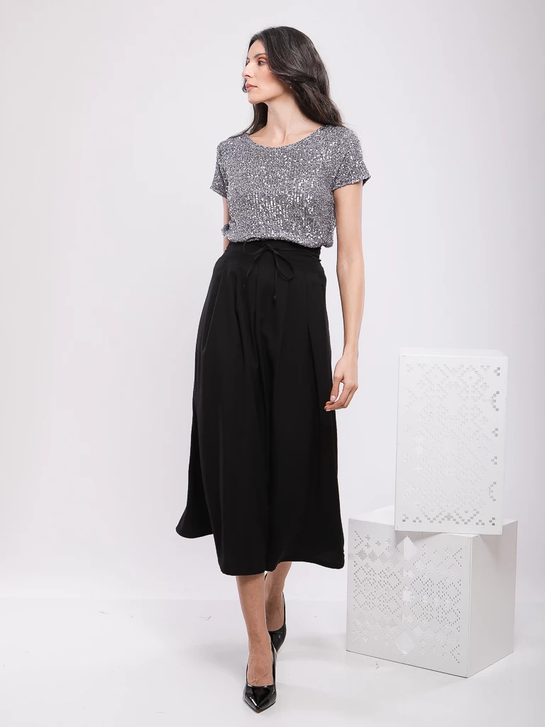 JUPE LONGUE FLUIDE A TAILLE ELASTIQUE