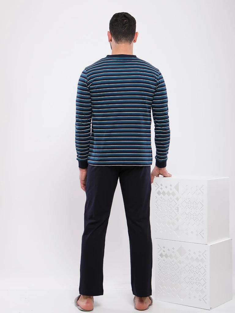 PYJAMA HAUT RAYE ET BAS SIMPLE