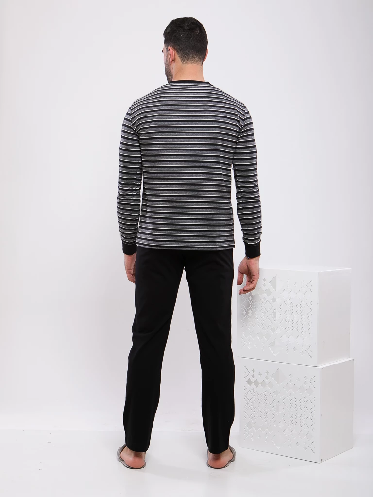 PYJAMA HAUT RAYE ET BAS SIMPLE