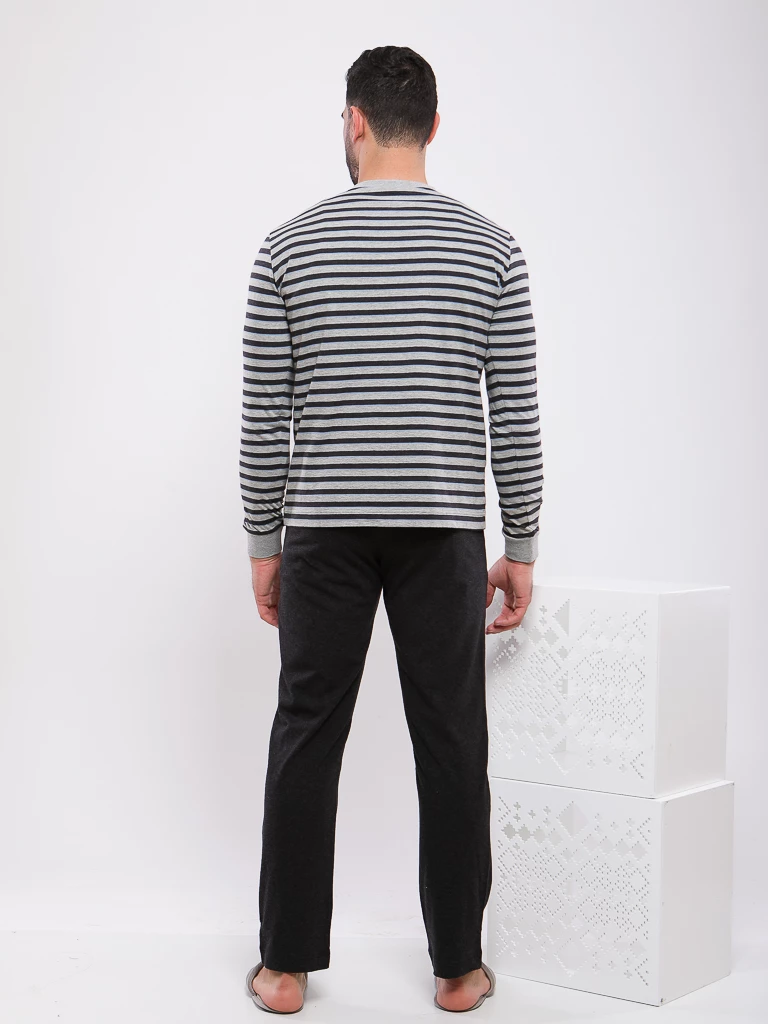 PYJAMA HAUT RAYE ET BAS SIMPLE