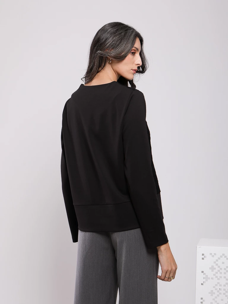 BLOUSE MANCHES LONGUES AVEC DENTELLE