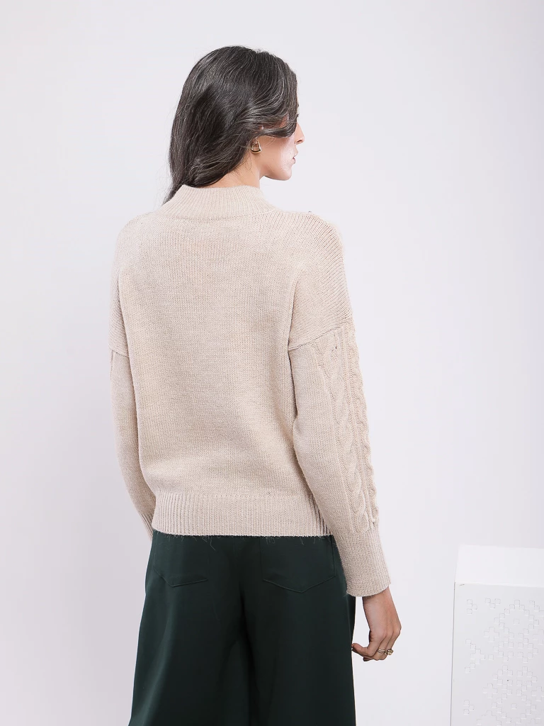 PULL EN MAILLE MANCHES LONGUES
