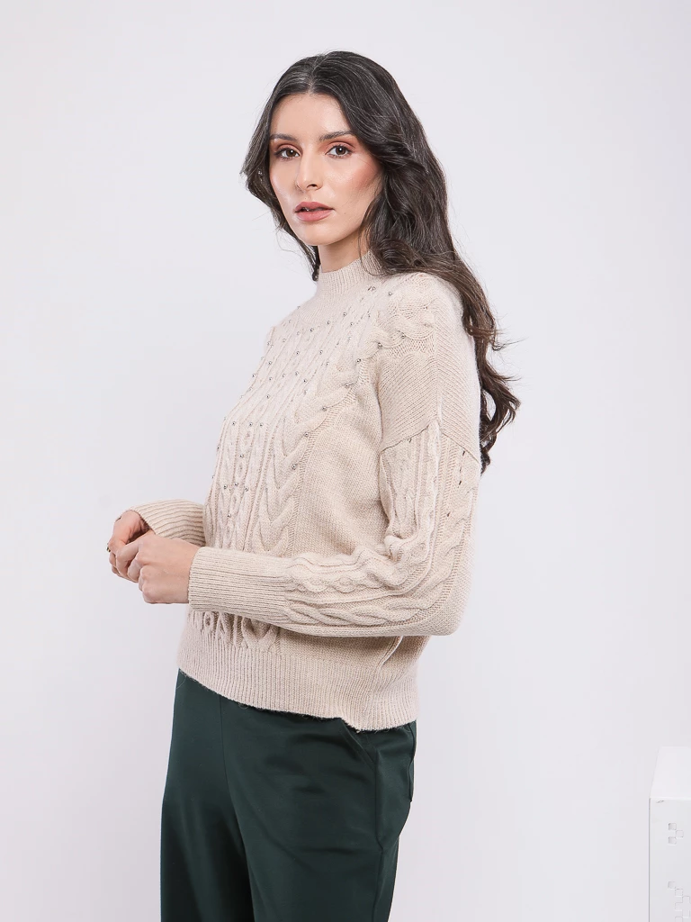 PULL EN MAILLE MANCHES LONGUES