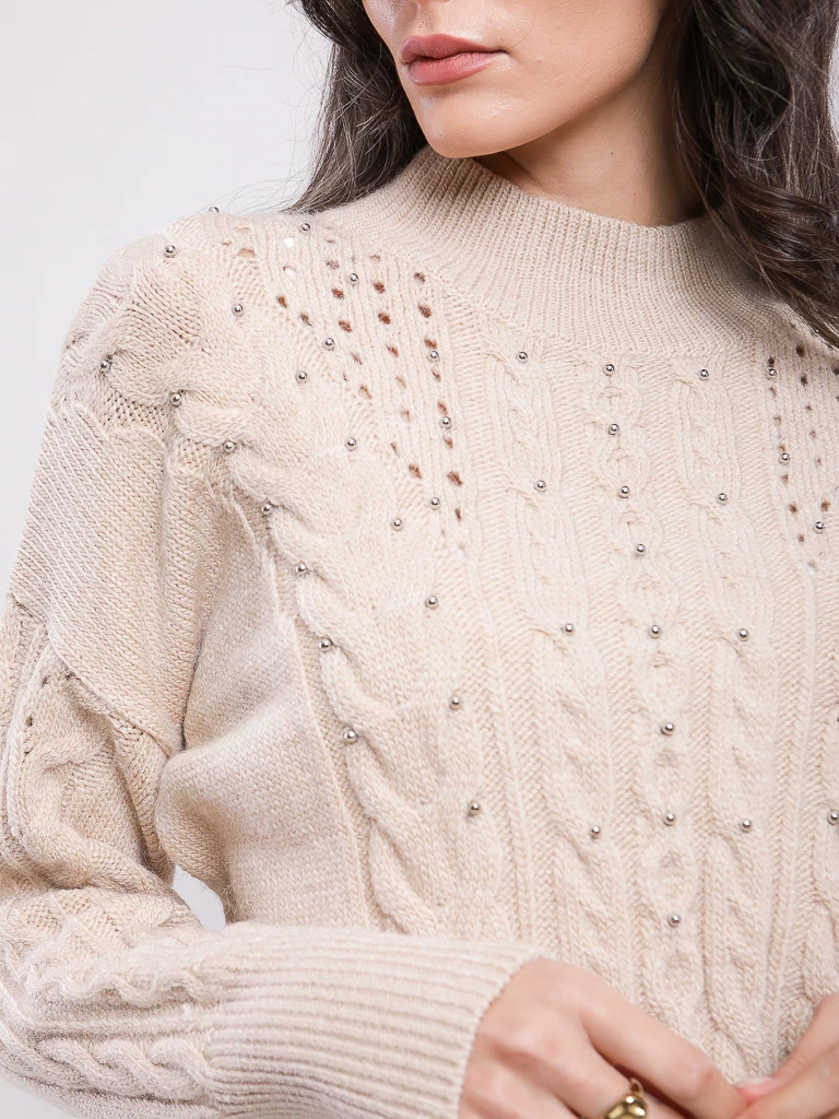 PULL EN MAILLE MANCHES LONGUES