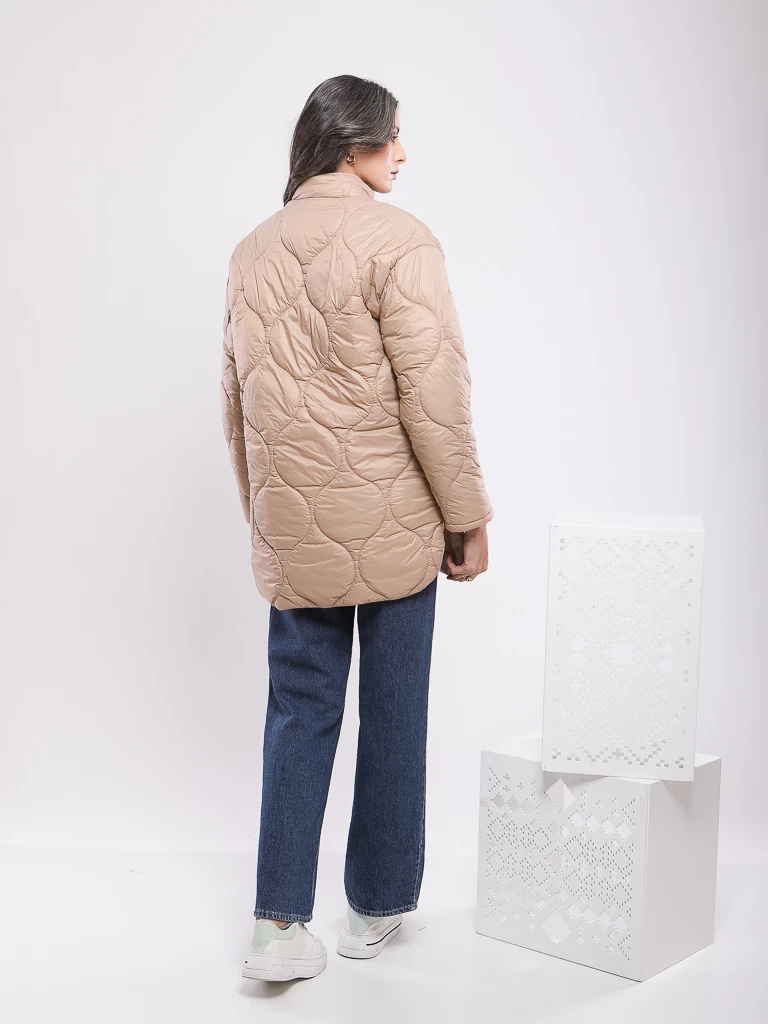 DOUDOUNE MATELASSÉE MI-LONGUE COUPE DROITE