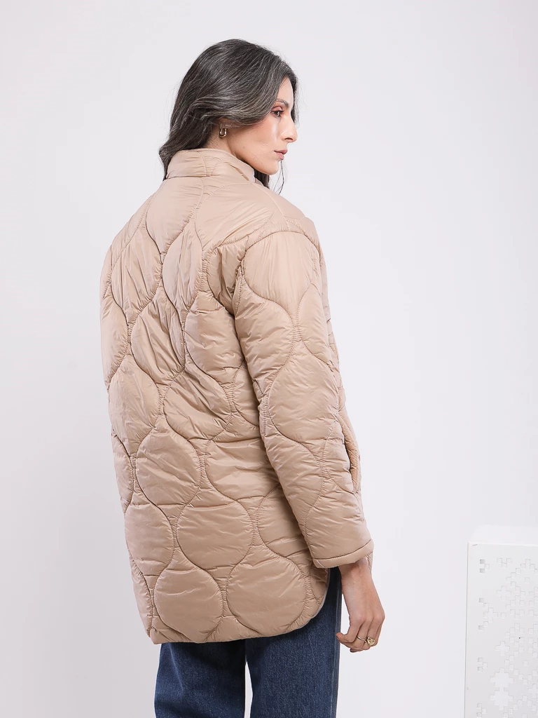 DOUDOUNE MATELASSÉE MI-LONGUE COUPE DROITE