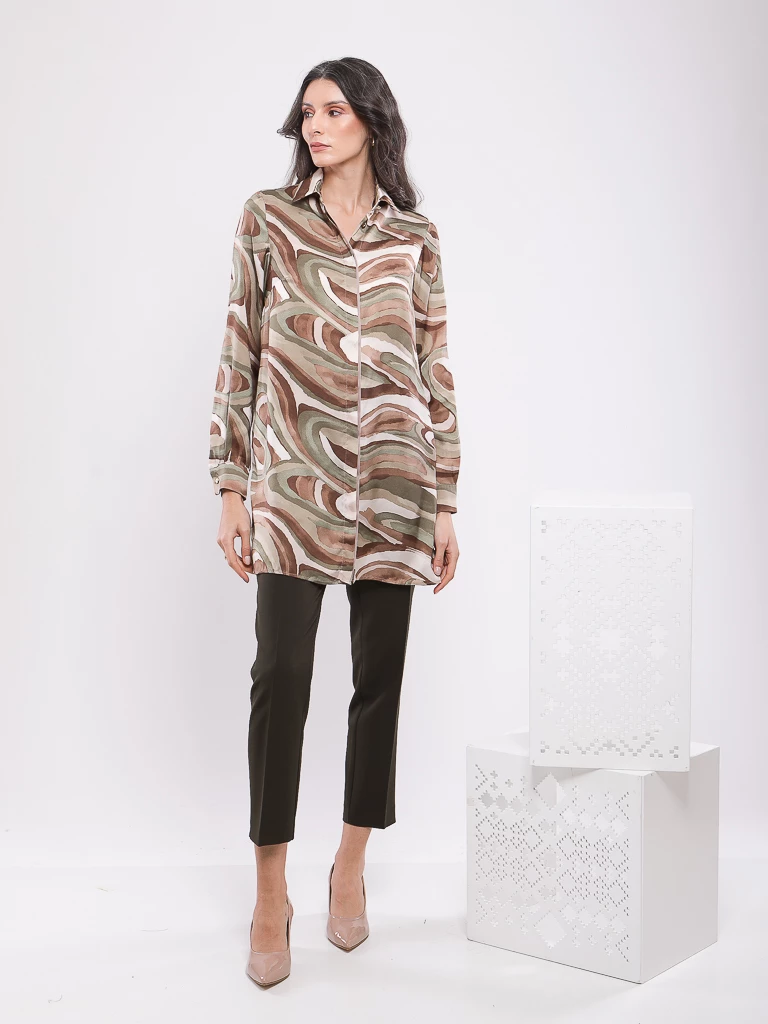 BLOUSE IMPRIMÉ VÉGÉTAL ABSTRAITE