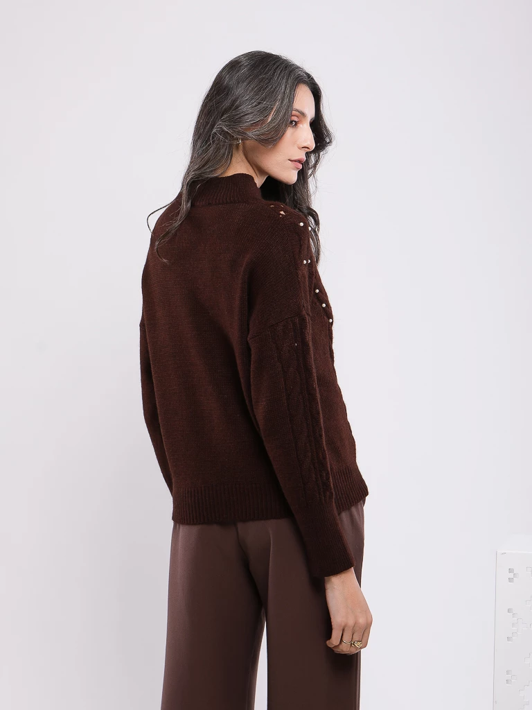 PULL EN MAILLE MANCHES LONGUES