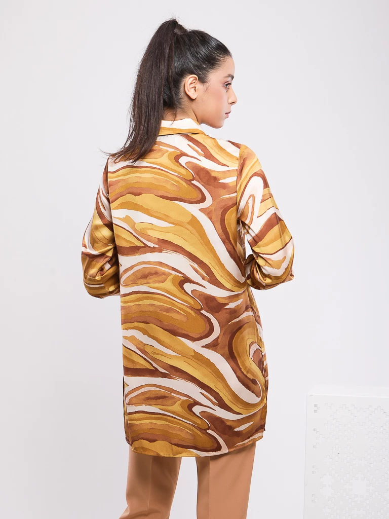 BLOUSE IMPRIMÉ VÉGÉTAL ABSTRAITE