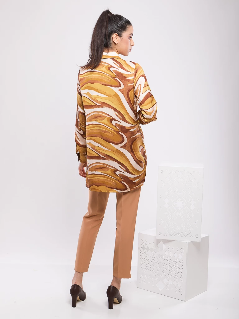 BLOUSE IMPRIMÉ VÉGÉTAL ABSTRAITE