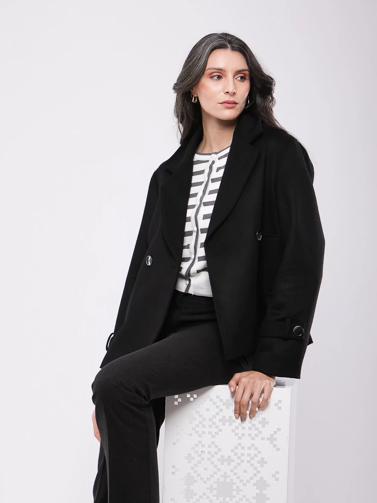 VESTE À FERMETURE ASYMÉTRIQUE