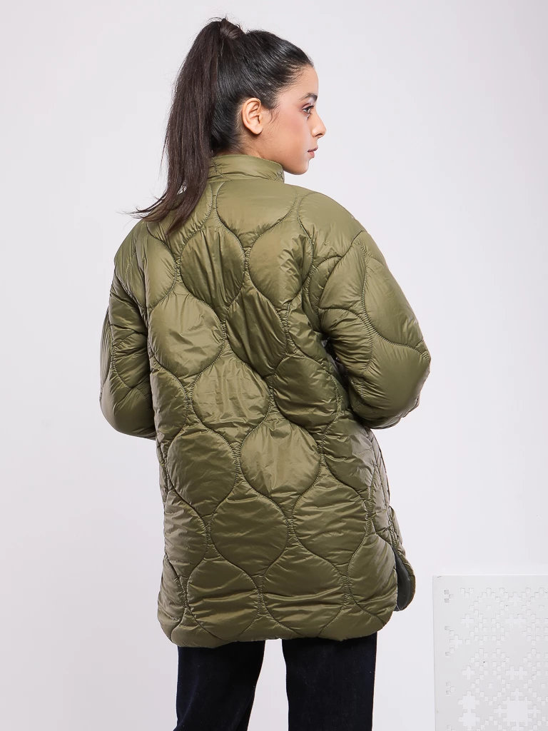 DOUDOUNE MATELASSÉE MI-LONGUE COUPE DROITE