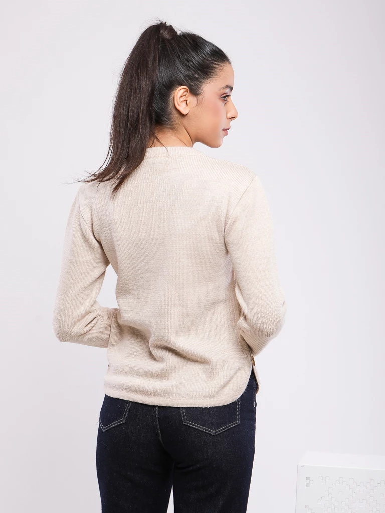 PULL EN MAILLE MANCHES LONGUES