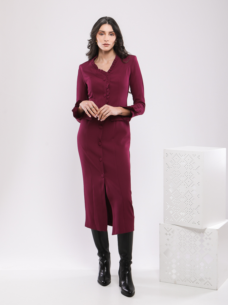 ROBE LONGUE A BOUTONS