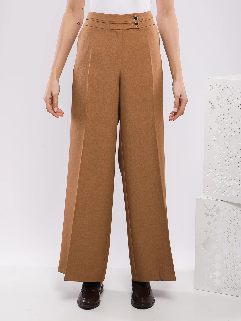 PANTALON TAILLEUR TAILLE HAUTE À PINCES