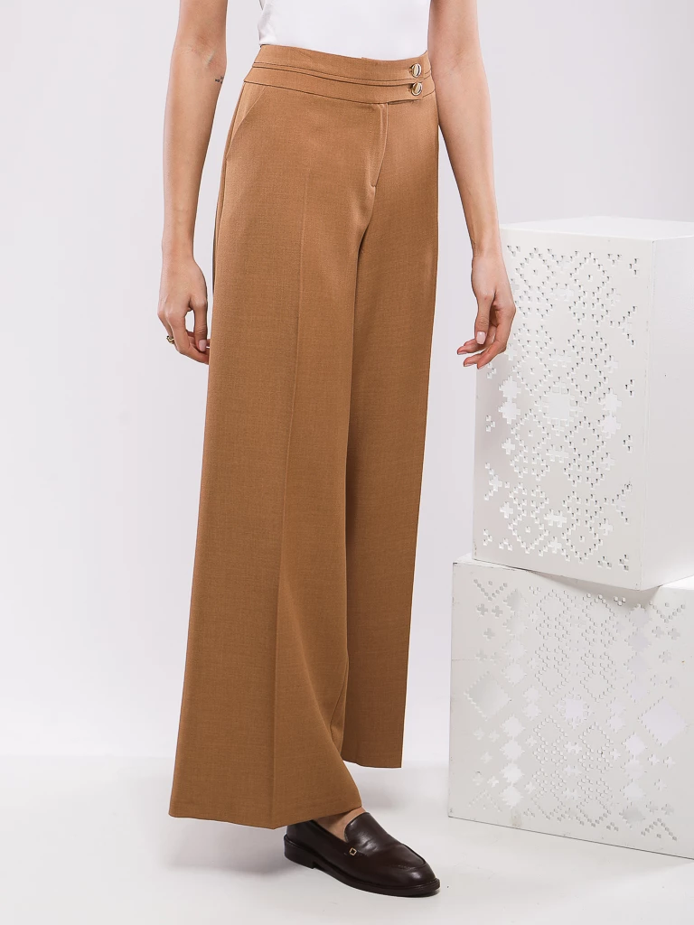 PANTALON TAILLEUR TAILLE HAUTE À PINCES