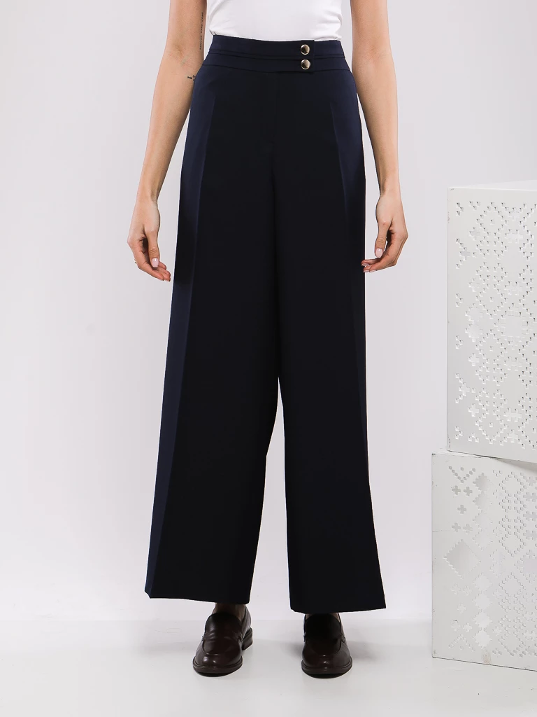PANTALON TAILLEUR TAILLE HAUTE À PINCES