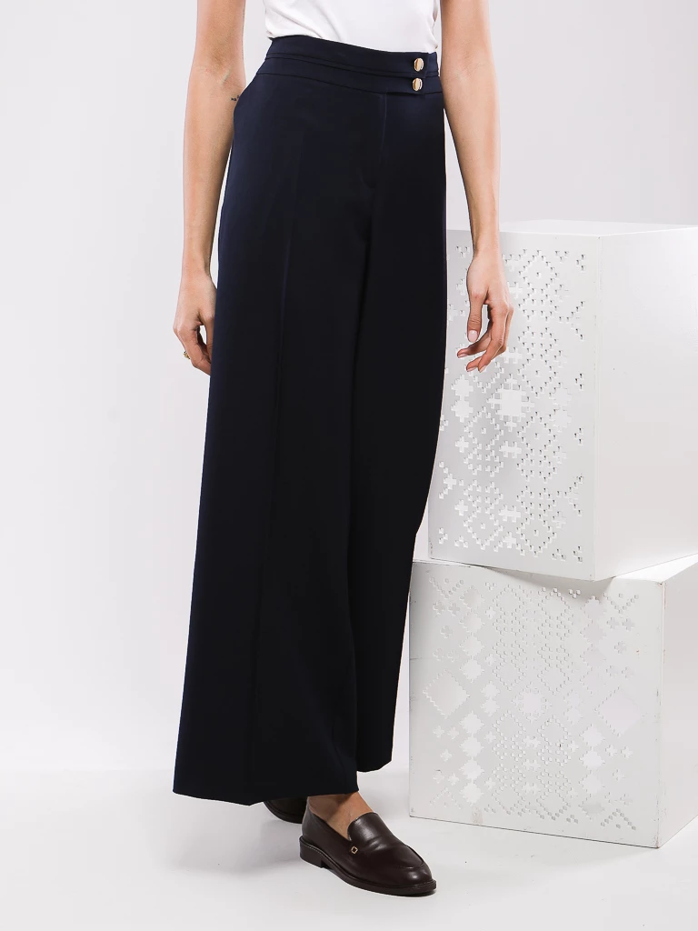 PANTALON TAILLEUR TAILLE HAUTE À PINCES