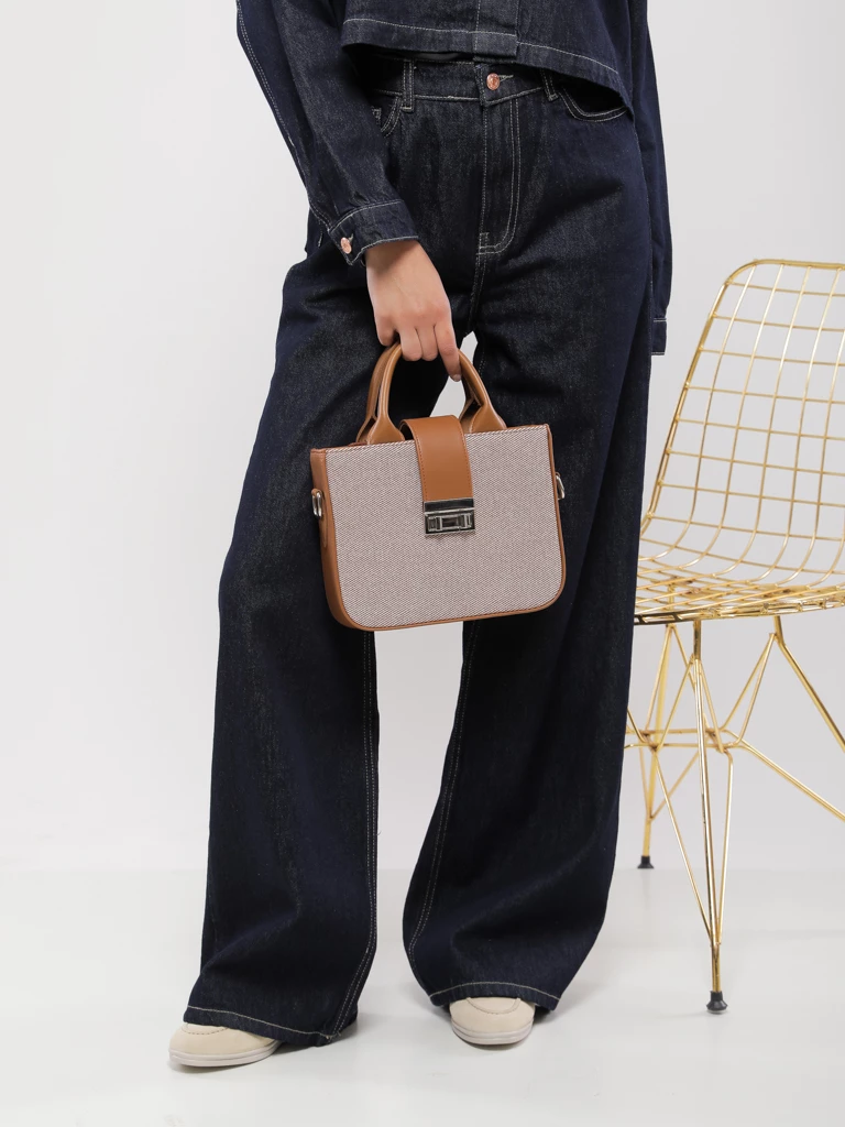 JEAN WIDE LEG EN DENIM À TAILLE HAUTE