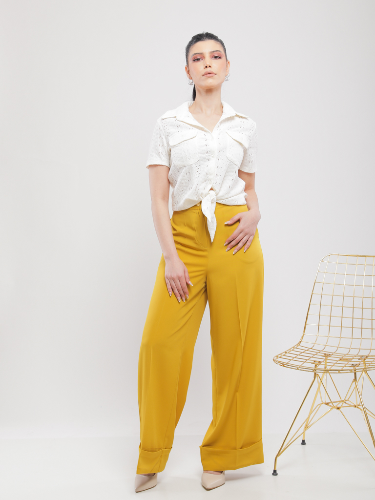 PANTALON CULOTTE A FINITION REVERS