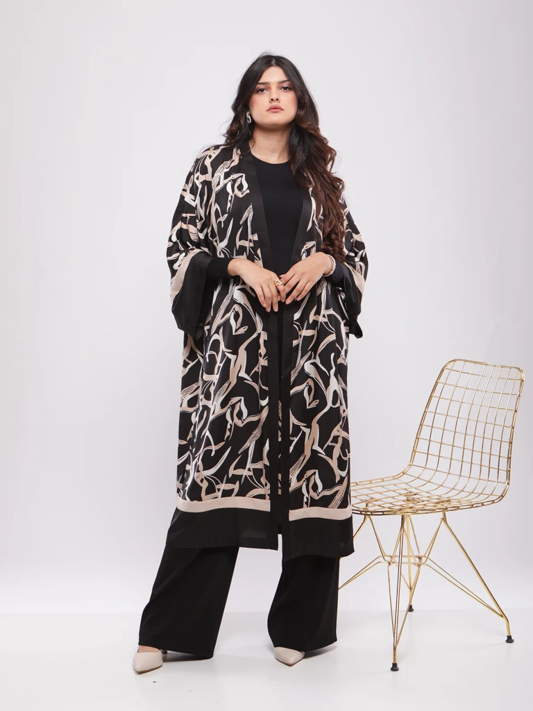 KIMONO MI-LONGUE SATINE