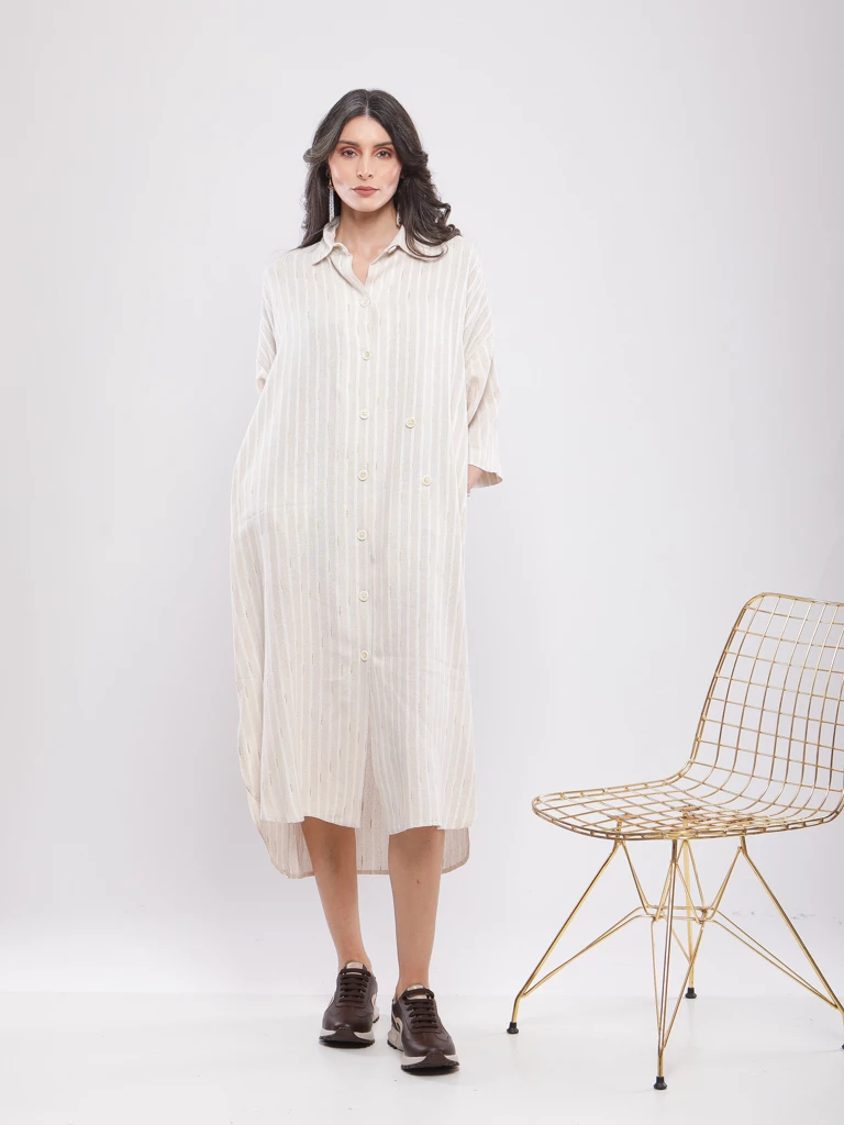 ROBE CHEMISE OVERSIZE RAYÉE